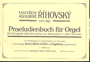 Prludienbuch fr Orgel op.92 fr Orgel