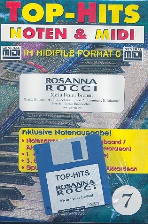 Rosanna Rocci: Mein Feuer brennt Notenausgabe mit Mididisk Top-Hits 7