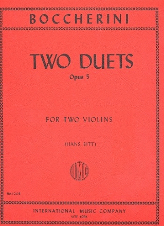 2 duets op.5 for 2 violins