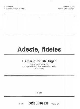 Adeste fideles fr Gesang und Orgel (Harmonium, Klavier)