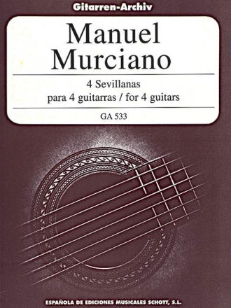 4 sevillanas para 4 guitarras  Partitur und Stimmen