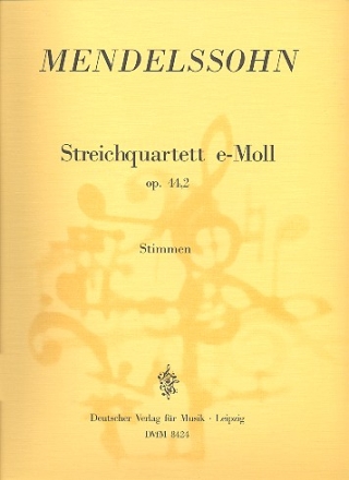 Streichquartett e-Moll op.44,2 fr 2 Violinen, Viola und Violoncello Stimmen