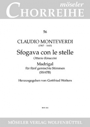 Sfogava con le stelle - Madrigal fr SSATB Chor Partitur