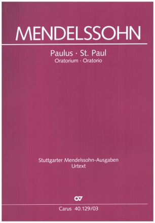 Paulus op.36 fr Soli, Chor und Orchester Klavierauszug (dt/en), mit Stichnoten