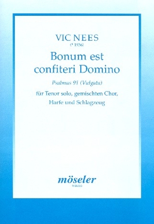 Bonum est confiteri domino fr Tenor, gem Chor, Harfe und Schlagzeug Partitur