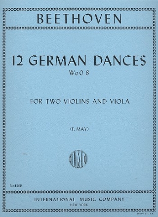 12 german Dances WoO8 for 2 violins and viola parts