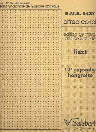 Rapsodie hongroise no.12 pour piano