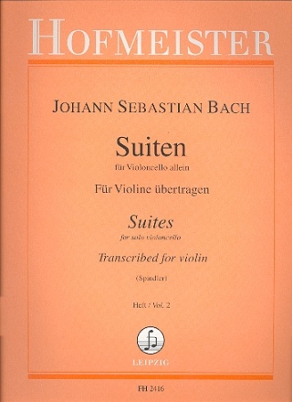 Suiten fr Violoncello Band 2 (Nr.4-6) fr Violine