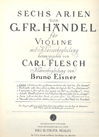 Gebet fr Violine und Klavier