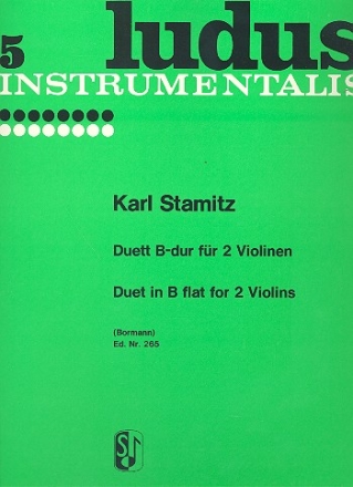 DUETT B-DUR FUER 2 VIOLINEN BORMANN, PAUL, ED. LUDUS INSTRUMENTALIS 5