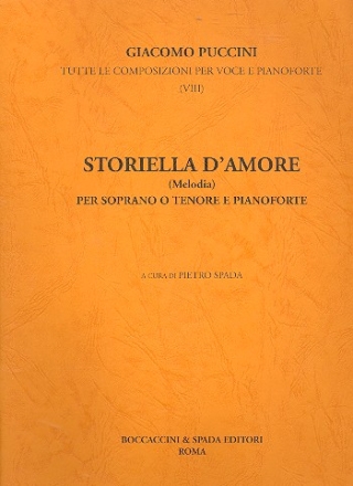 Storiella d'amore melodia per soprano o tenore e pianoforte