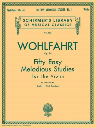 50 easy melodious Studies op.74 vol.1 (nos.1-25, 1.position) for the violin