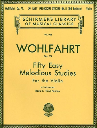 50 easy melodious Studies op.74 vol.2 (nos.26-50, 3.position) for the violin