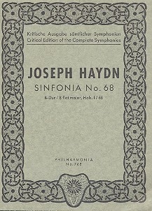 Sinfonie B-Dur Nr.68 Hob.I:68 fr Orchester Studienpartitur