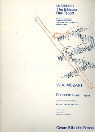 Concerto sib majeur KV191 pour basson et orchestre  pour basson et piano