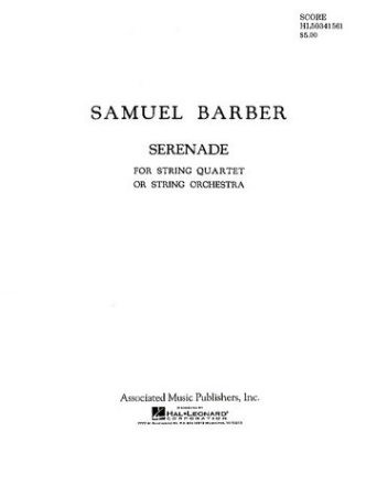 Serenade op.1 for string quartet or string orchestra score