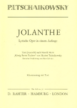 Jolanthe  Klavierauszug