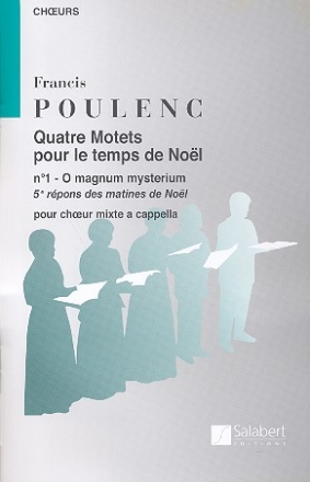 O magnum mysterium pour choeur mixte a cappella (lat)  partition 4 motets pour le temps de noel no.1