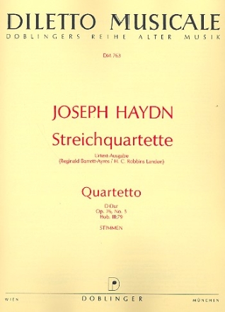 Streichquartett D-Dur op.76,5 Hob.III:79,  Stimmen 