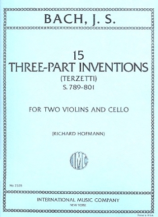 15 terzetti vol.2 for 2 violins and cello (after 3-part inventions) parts