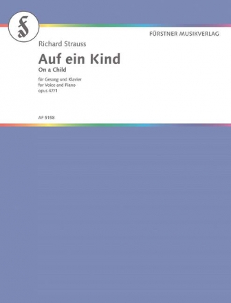 Auf ein Kind op. 47,1 fr tiefe Stimme und Klavier (dt/en) UHLAND, L., TEXT