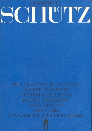 Die deutsche Litanei Kyrie eleison Christe eleison fr gem chor und Bc ad lib.,    Partitur (dt/en)