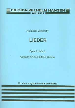 Lieder op.2 Band 2 fr mittlere Stimme und Klavier (dt)