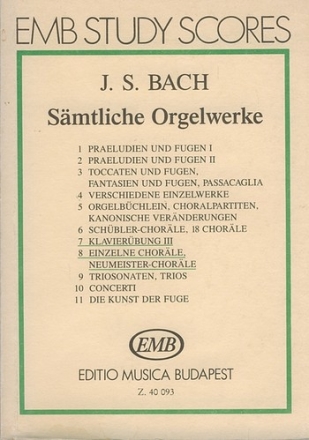 Smtliche Orgelwerke Band 4 Studienpartitur Klavierbung 3 und Neumeister-Chorle