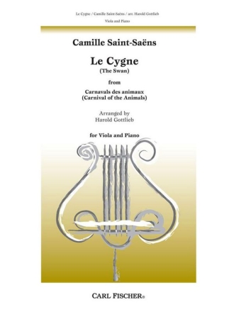 LE CYGNE FOR VIOLA AND PIANO GOTTLIEB, HAROLD, ED. CARNAVAL DES ANIMAUX