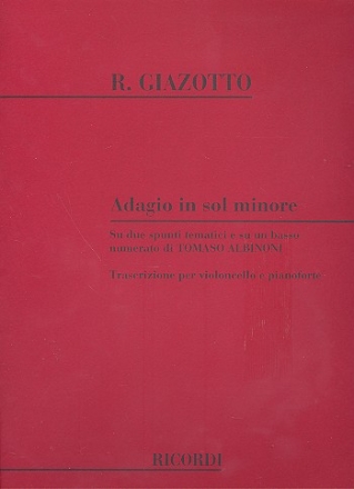 ADAGIO SOL MINORE SU 2 SPUNTI TEMATICI E SU UN BASSO NUMERATO PER VIOLONCELLO E PIANOFORTE