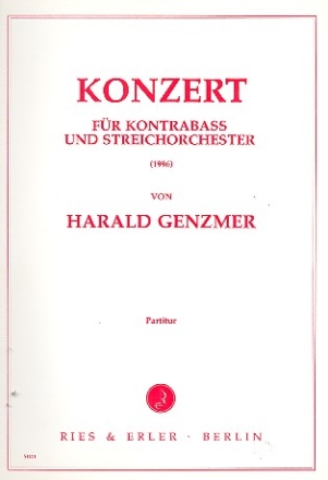 KONZERT FUER KONTRABASS UND STREICHORCHESTER   PARTITUR