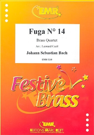 Fuga no.14 for brass quartet Das Wohltemperierte Klavier score and parts