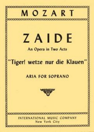 Tiger, wetzte nur die Klauen for sorpano and piano (dt)