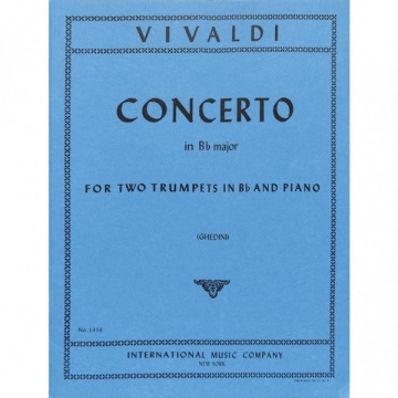 Concerto B flat major for 2 trumpets and piano GHEDINI, ARR.