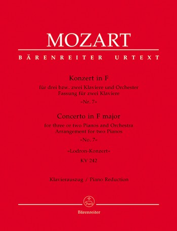 Konzert F-Dur KV242 fr 2 oder 3 Klaviere und Orchester fr 3 Klaviere