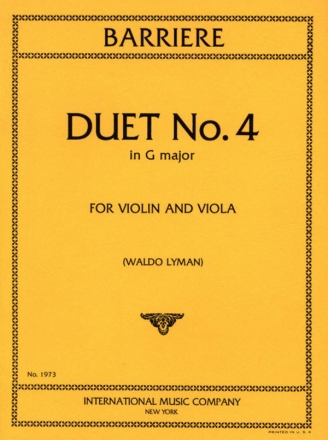 Duet G major no.4 violin and viola