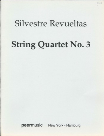 String Quartet No.3 for 2 violins, viola and violoncello score