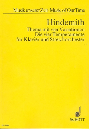 Thema mit 4 Variationen fr Streichorchester und Klavier Studienpartitur