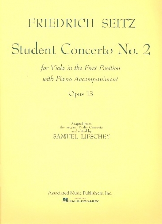 Student concerto no.2 op.13 for viola (1st position) with piano accompaniment