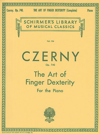 The Art of Finger Dexterity 50 studies op.740 for piano