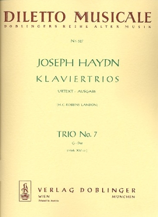 Klaviertrio G-Dur Nr.7 Hob.XV:41 Stimmen