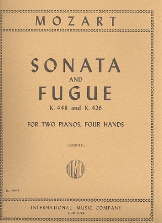 Sonata KV448 and Fugue KV426 for 2 pianos 4 hands 2 scores