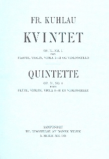 Quintet op.51,1 for flute, violin, 2 violas and cello study score