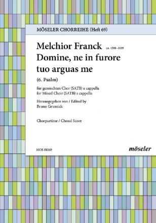 Domine ne in furore tuo arguas me - Psalm Nr.6 fr SATB Chor a cappella Partitur