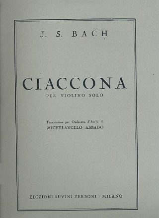 Ciaccona per orchestra d'archi partitura