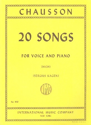 20 Songs for high voice and piano (fr/en)