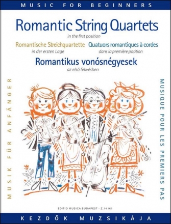 Romantische Quartettmusik fr Anfnger fr Streichquartett Partitur und Stimmen