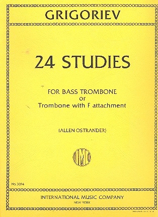 24 Studies for bass trombone or trombone with F attachment