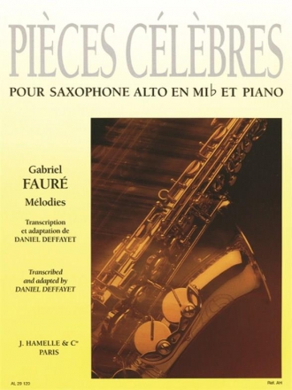 Mlodies pour saxophone alto et piano