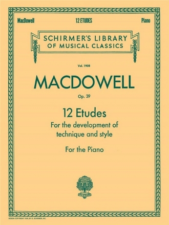 12 ETUDES OP.39 FOR THE PIANO FOR THE DEVELOPMENT OF TECHNIQUE AND STYLE